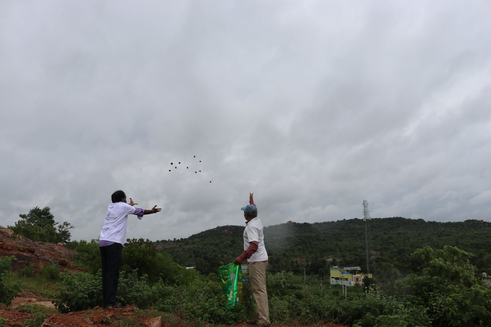 Seed Ball Bombing & Plantation for drive for Reforestation @ Abdullapurmet Reserve Foreston 16-Aug-2020