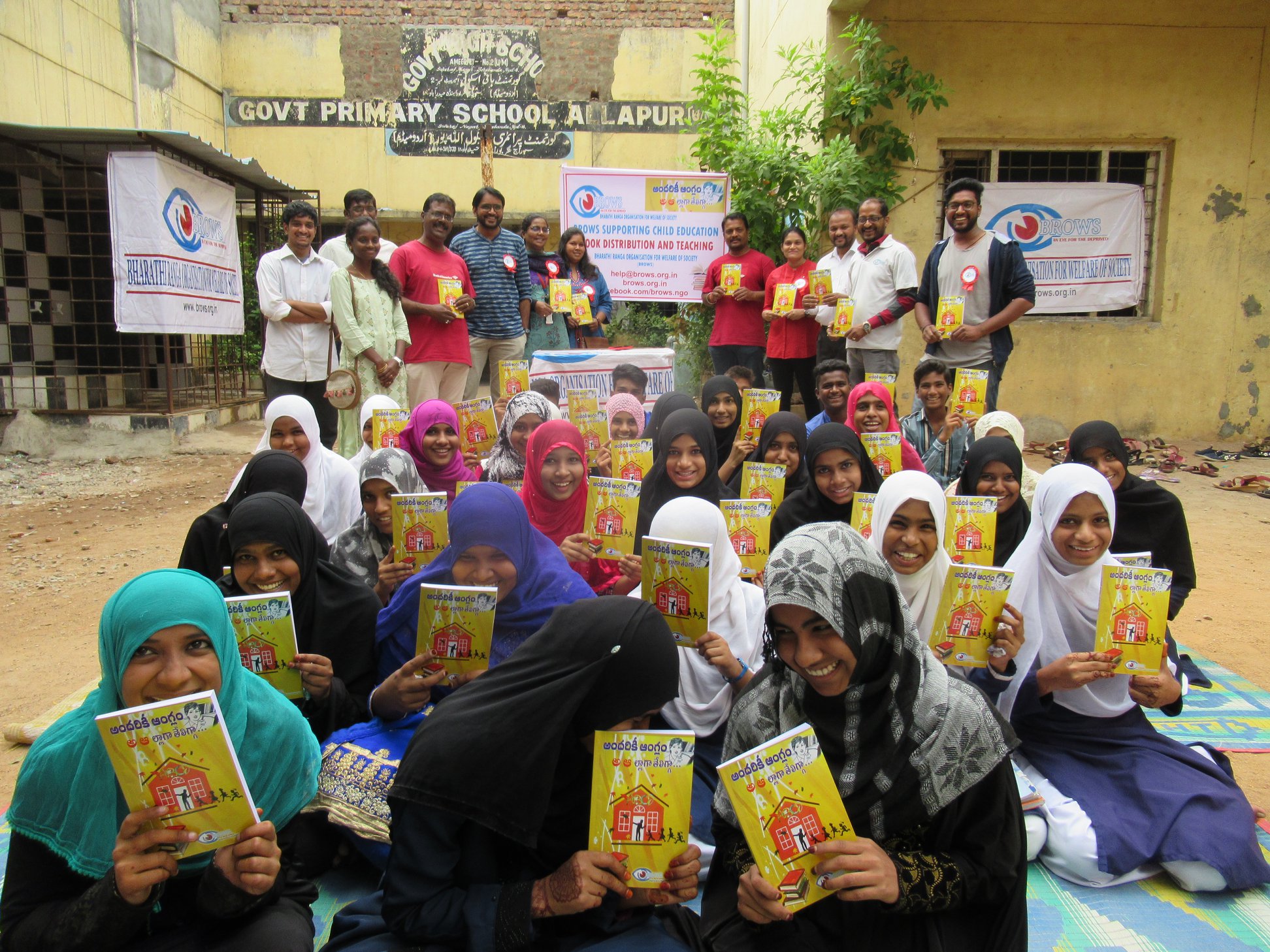 Andariki Anglam - Book Distribution @ Allapur Govt High School on Nov 15 2019