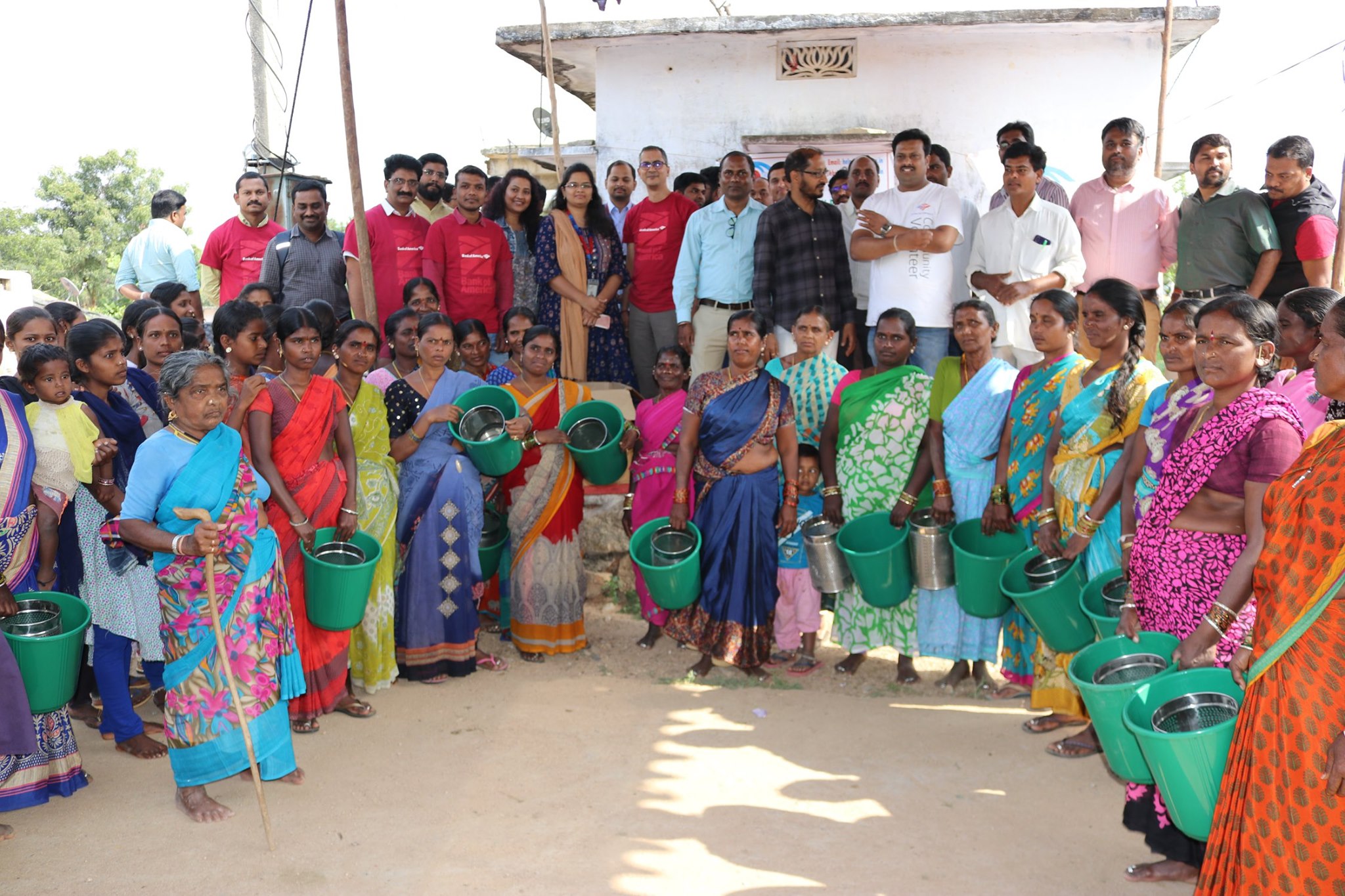 Dust Bins, Clothes Donation @ Veerareddy Palli, Turkapalli Mandal ON 11-December-2019.