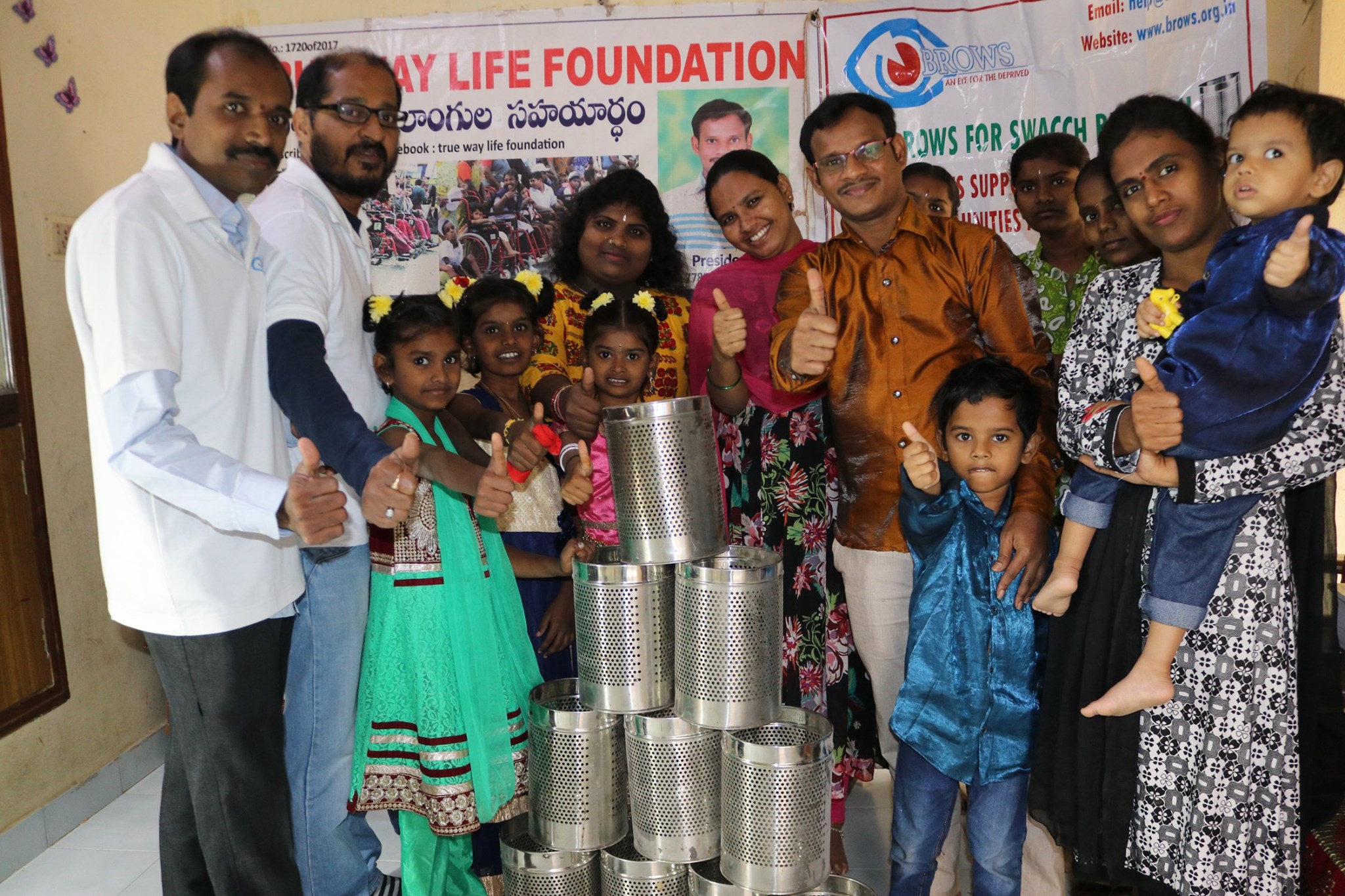 Distribution of Dustbins to True Way Foundation (For Differently Abled) BROWS Team Visited TrueWay Foundation on 06-Jan-2020