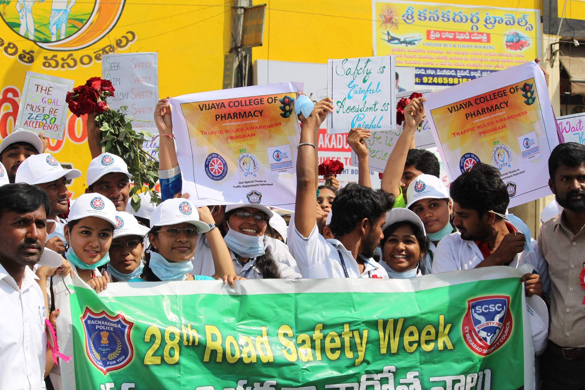 Traffic Rules Awareness program @ LB Nagar Cross Roads, Hyderabad on Jan 24 2017