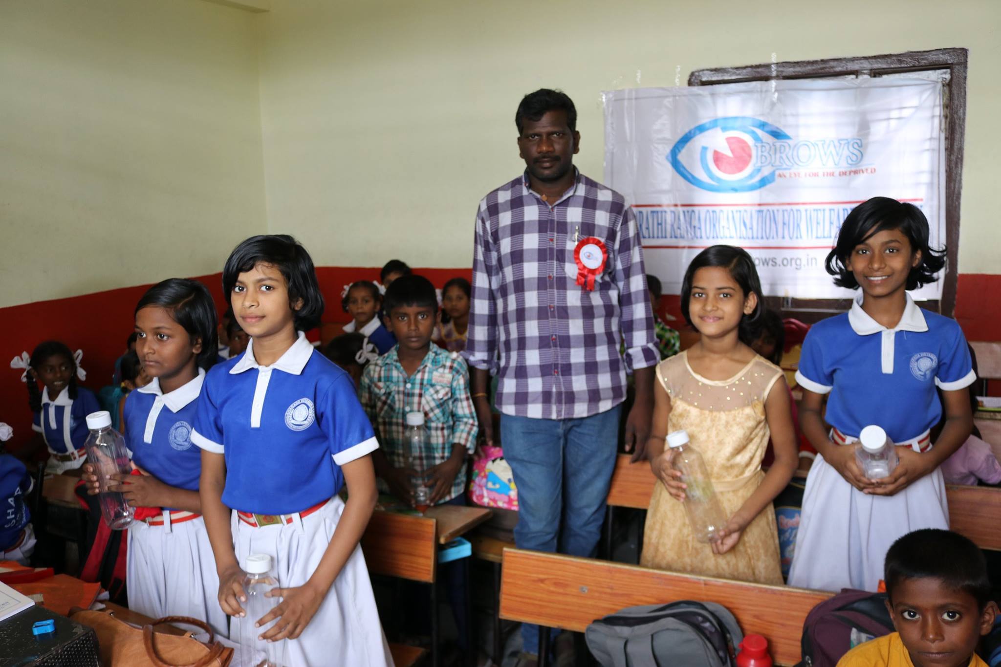 Water Bottles Distribution for Sankalp Foundation Orphan, Rag pickers and Street Children Kids on 24-Feb-2018