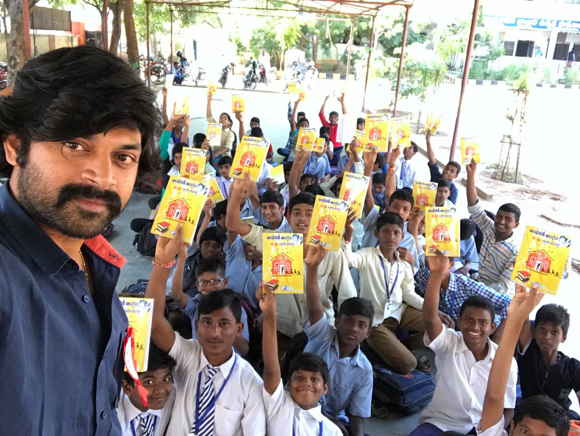 Book Distribution @ Zilla Parishad Boys High School, Malkajgiri on 27th October 2018
