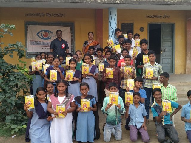 Books Distribution @ Ibrahimpatnam, Krishna District, AP on 31st December 2018
