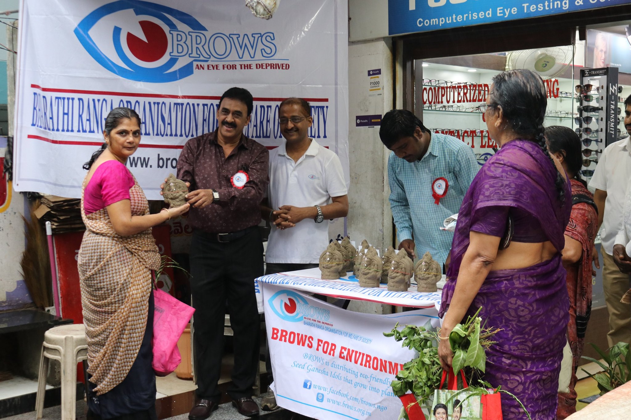 Eco-friendly seed Ganesha  distribution on 31-Aug 2019 and 1-Sep-2019