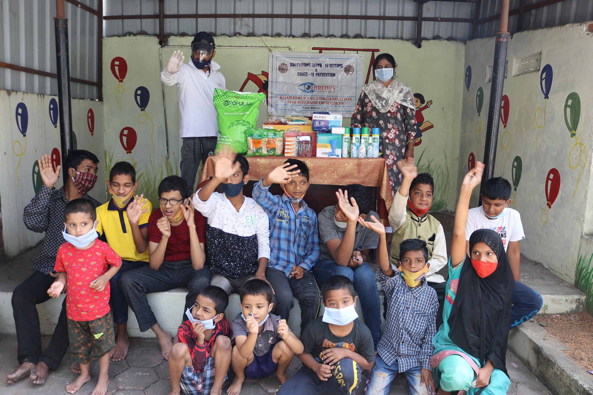 COVID Prevention Kits Distribution-GANMAS-Special Children School on 17-sep-2021